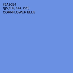 #6A90E4 - Cornflower Blue Color Image